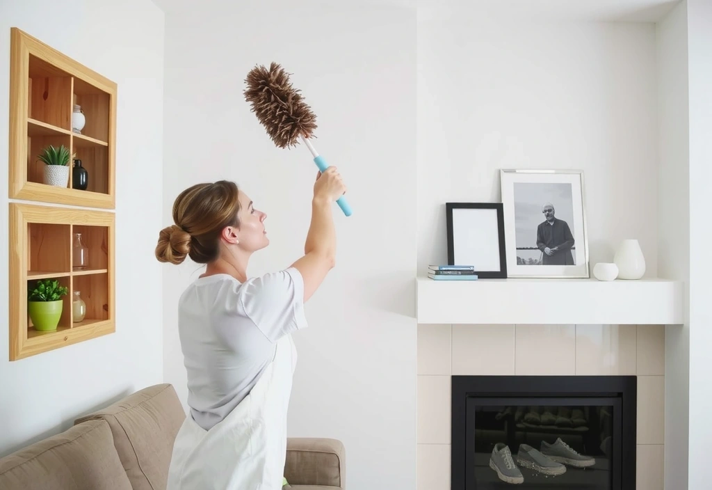 CleaningLab professional dusting high shelves